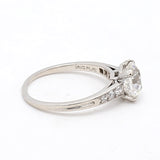 Tiffany & Co 1.58 Carat Old European Cut and Round Diamond Platinum Engagement Ring