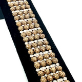 21.00 Carat Round Brilliant I-Fancy Brown SI1 Diamond 18 Karat Two Tone Gold Link Bracelet