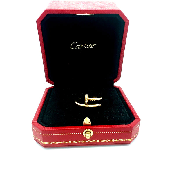 Cartier 0.40 Carat Diamond 18 Karat Yellow Gold Nail Ring Size 4.5