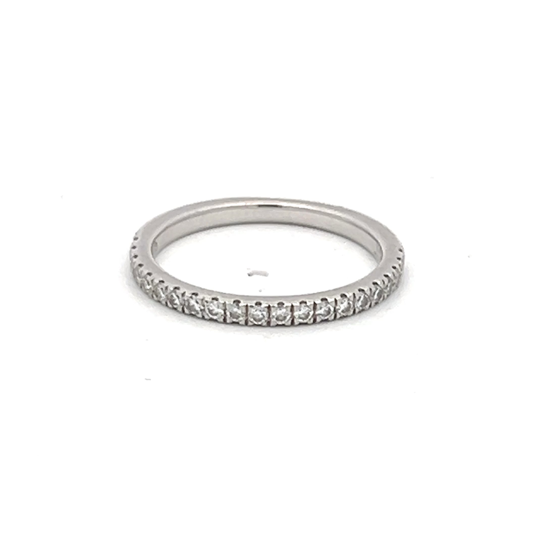 0.30 Carat Round Brilliant G SI1 Diamond Platinum Band Ring