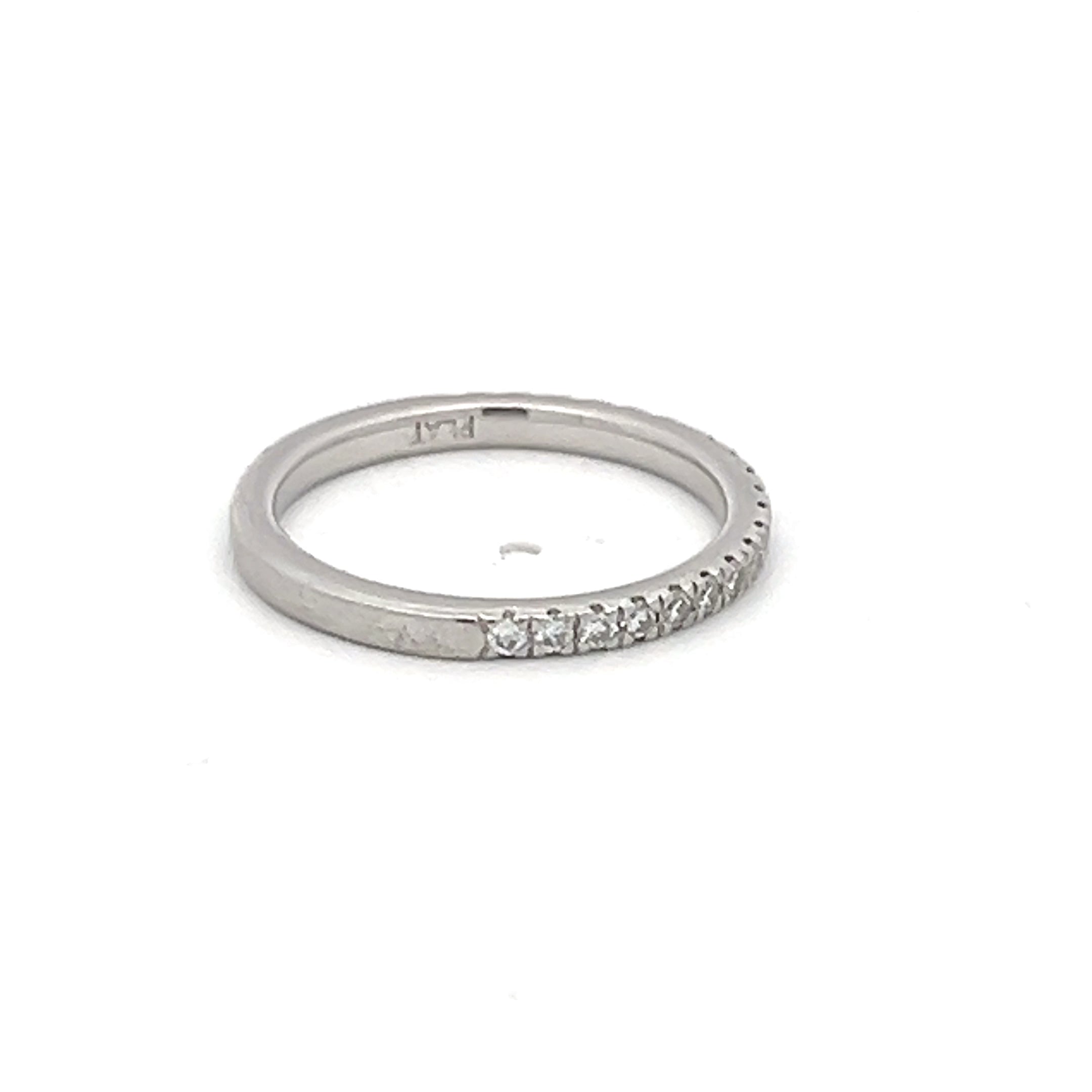 0.30 Carat Round Brilliant G SI1 Diamond Platinum Band Ring