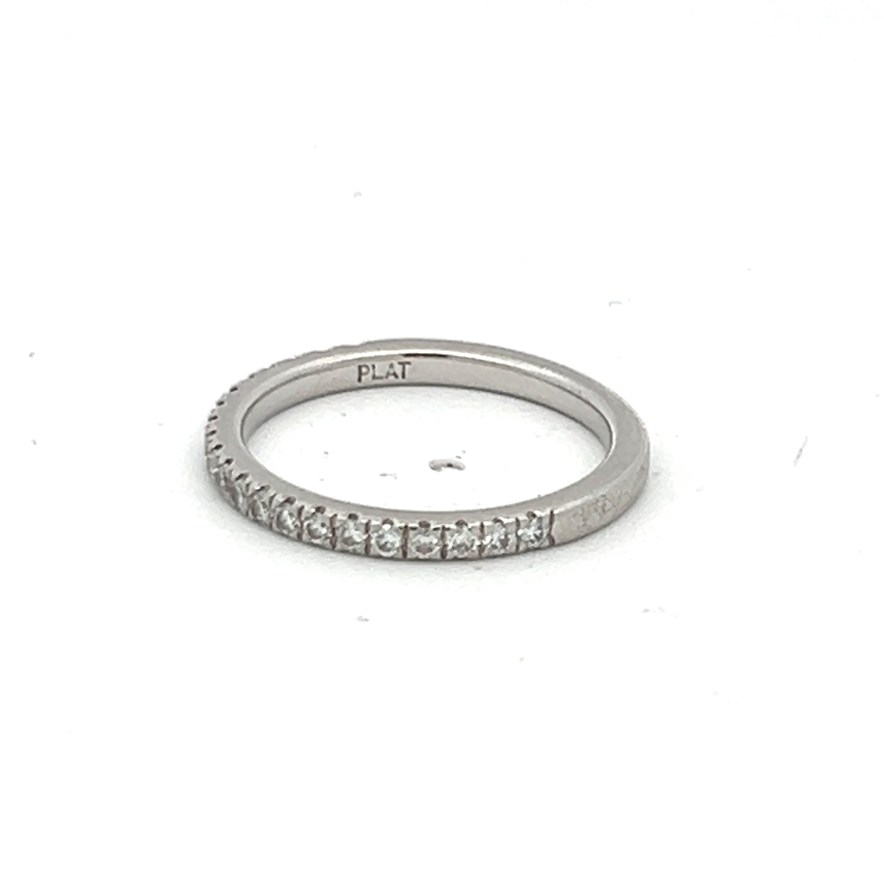 0.30 Carat Round Brilliant G SI1 Diamond Platinum Band Ring