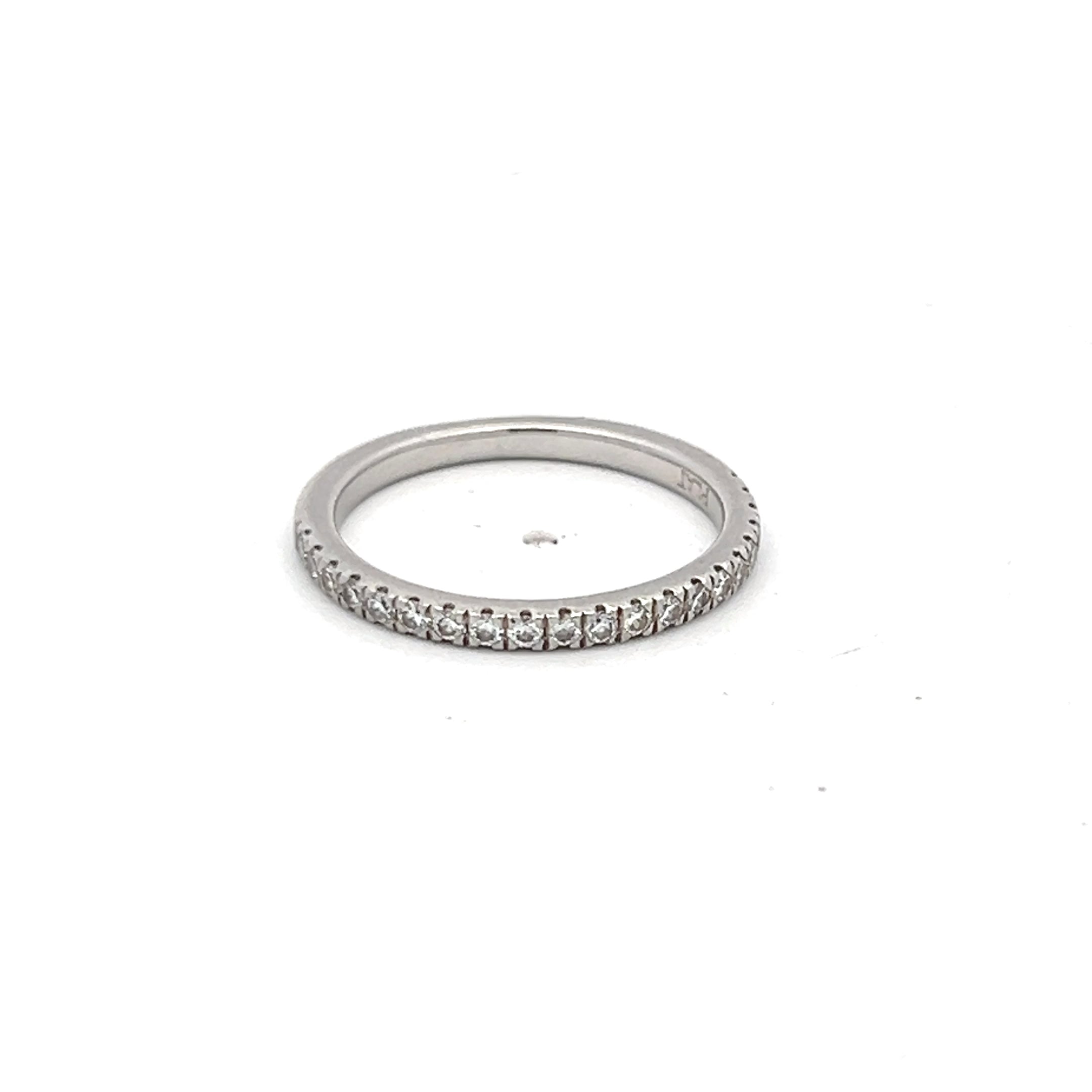 0.30 Carat Round Brilliant G SI1 Diamond Platinum Band Ring