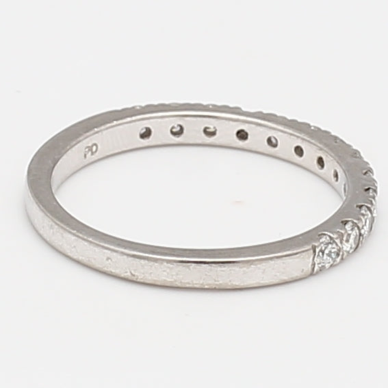 0.37 Carat Round Brilliant H VS1 Diamond Platinum Band Ring