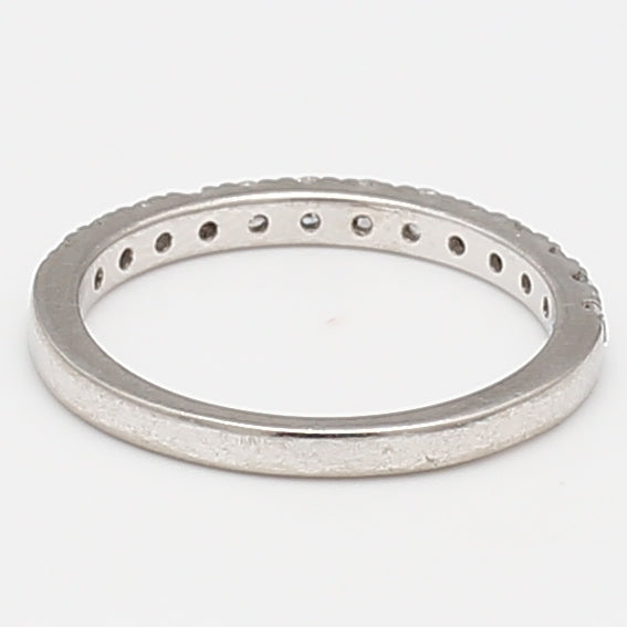 0.37 Carat Round Brilliant H VS1 Diamond Platinum Band Ring