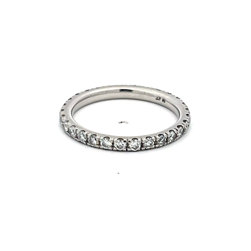 0.50 Carat Round Brilliant H VS1 Diamond Platinum Eternity Band Ring