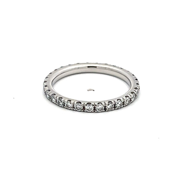 0.50 Carat Round Brilliant H VS1 Diamond Platinum Eternity Band Ring