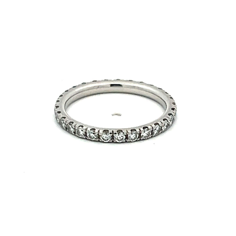 0.50 Carat Round Brilliant H VS1 Diamond Platinum Eternity Band Ring