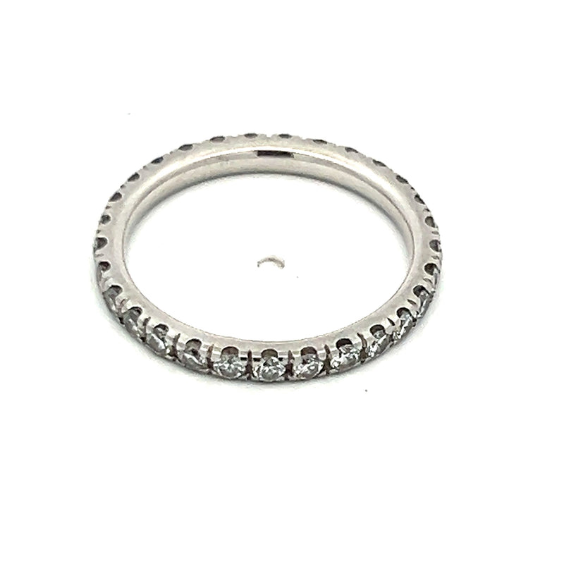 0.50 Carat Round Brilliant H VS1 Diamond Platinum Eternity Band Ring