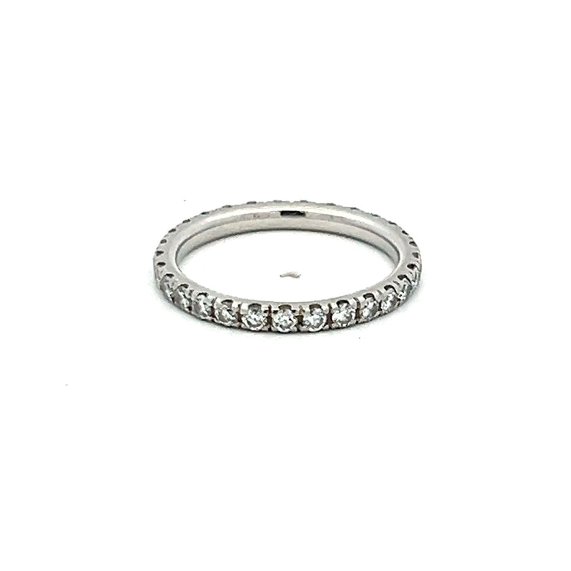 0.50 Carat Round Brilliant H VS1 Diamond Platinum Eternity Band Ring