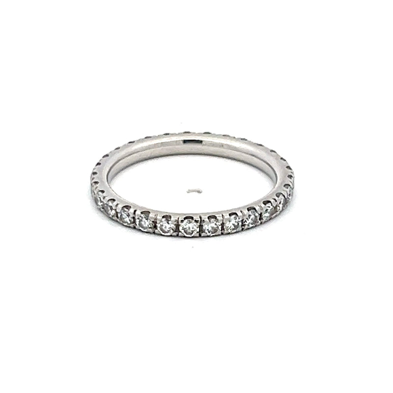 0.50 Carat Round Brilliant H VS1 Diamond Platinum Eternity Band Ring