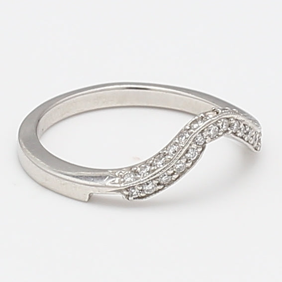 0.24 Carat Round Brilliant G SI1 Diamond Platinum Band Ring