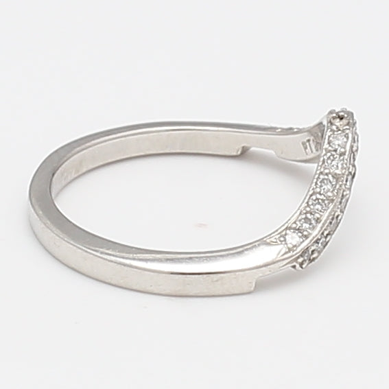 0.24 Carat Round Brilliant G SI1 Diamond Platinum Band Ring