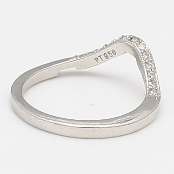 0.24 Carat Round Brilliant G SI1 Diamond Platinum Band Ring