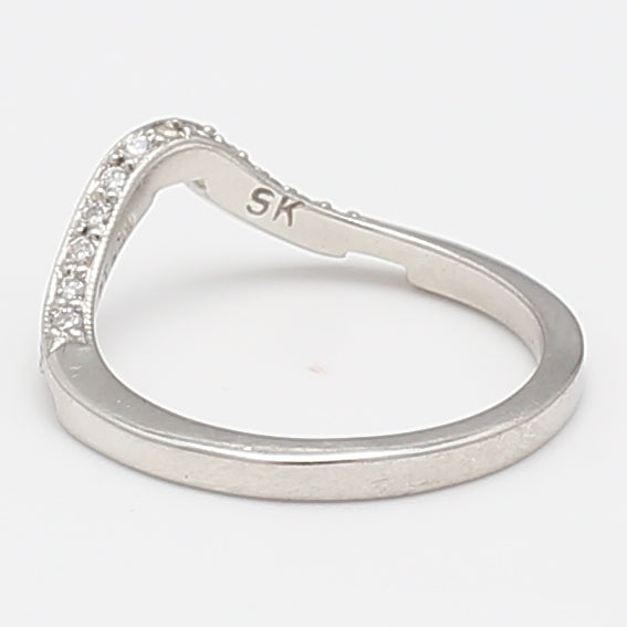 0.24 Carat Round Brilliant G SI1 Diamond Platinum Band Ring