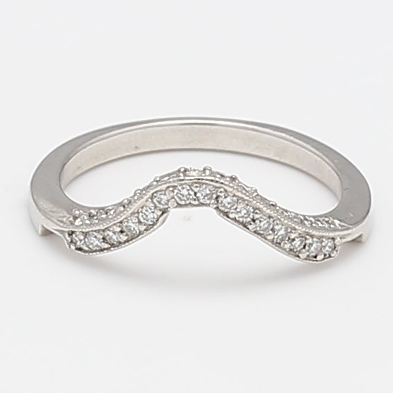 0.24 Carat Round Brilliant G SI1 Diamond Platinum Band Ring
