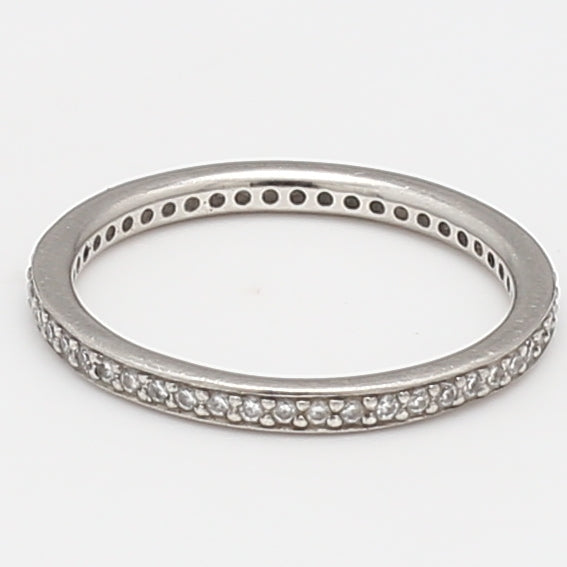 0.35 Carat Round Brilliant G SI2 Diamond Platinum Eternity Band Ring