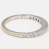 0.22 Carat Round Brilliant H SI1 Diamond 18 Karat White Gold Band Ring
