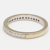 0.20 Carat Round Brilliant I SI1 Diamond 18 Karat White Gold Band Ring