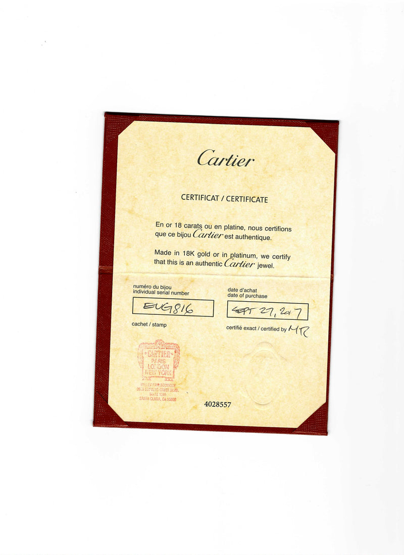 Cartier Vintage 2.70 Grams Size 6.5 Platinum Band Ring
