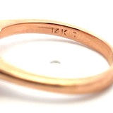0.60 Carat Triangular Shape G VS1 Diamond 14 Karat Rose Gold Semi Mount Ring