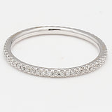 0.26 Carat Round Brilliant G SI1 Diamond 18 Karat White Gold Eternity Band Ring