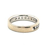 0.60 Carat Round Brilliant H SI1 Diamond 14 Karat White Gold Gold Band Ring