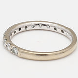 0.54 Carat Round Brilliant H SI1 Diamond 14 Karat White Gold Band Ring