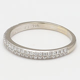 0.22 Carat Round Brilliant G SI1 Diamond 14 Karat White Gold Band Ring