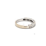 0.56 Carat Round Brilliant H-I SI1 Diamond 14 Karat White Gold Wedding Band Ring