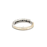 0.56 Carat Round Brilliant H-I SI1 Diamond 14 Karat White Gold Wedding Band Ring