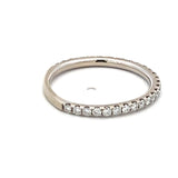 0.29 Carat Round Brilliant G SI1 Diamond 14 Karat White Gold Band Ring