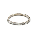 0.29 Carat Round Brilliant G SI1 Diamond 14 Karat White Gold Band Ring