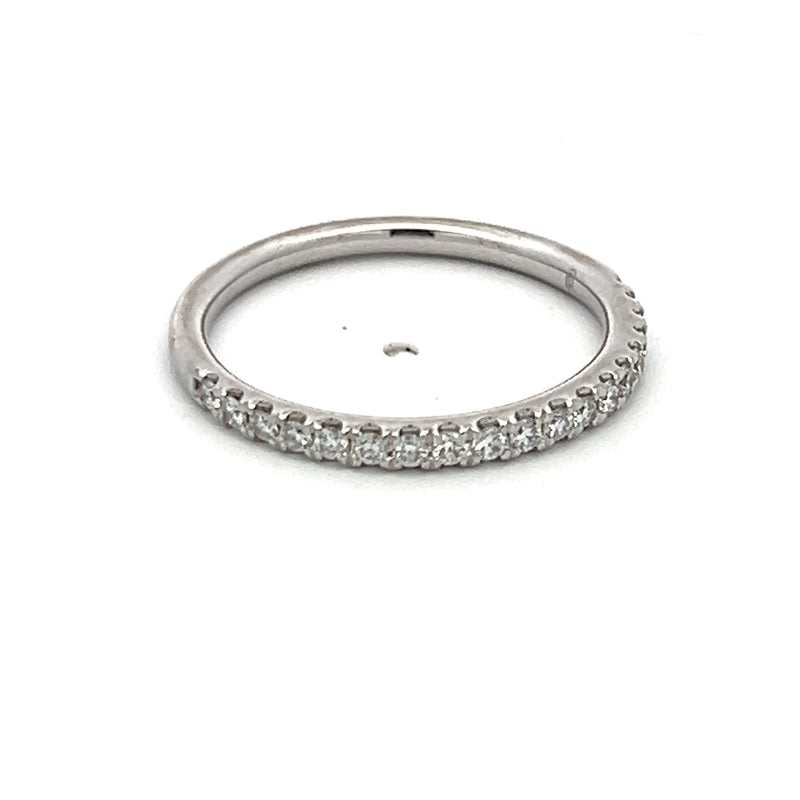 0.38 Carat Round Brilliant G SI1 Diamond 14 Karat White Gold Half-Eternity Ring
