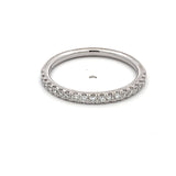 0.38 Carat Round Brilliant G SI1 Diamond 14 Karat White Gold Half-Eternity Ring