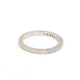 0.51 Carat Round Brilliant G VS2 Diamond 14 Karat White Gold Half-Eternity Ring