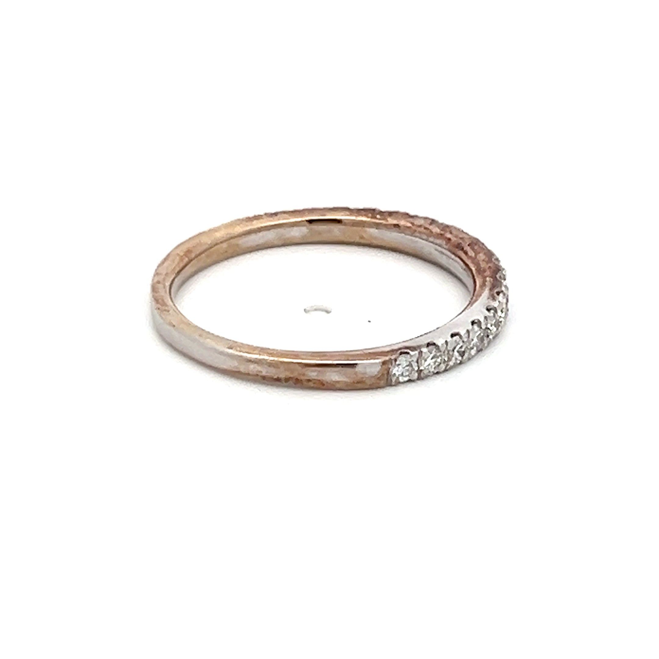 0.30 Carat Round Brilliant I SI1 Diamond 14 Karat White Gold Half-Eternity Ring