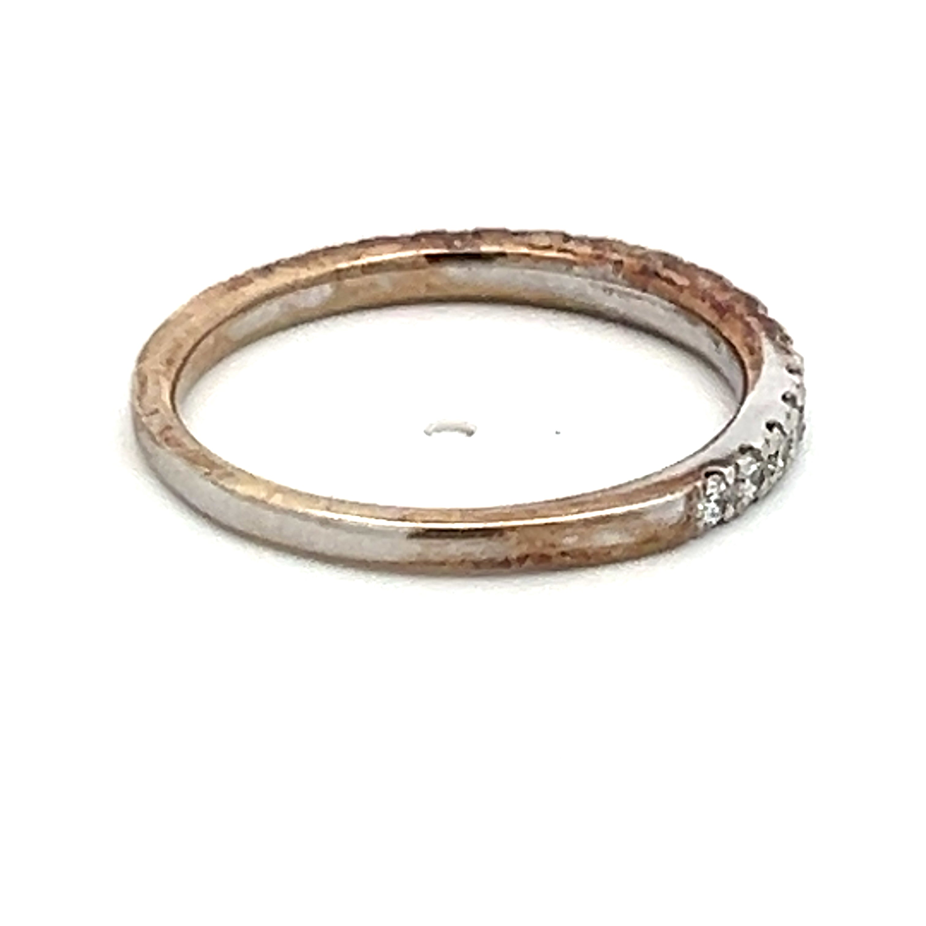 0.30 Carat Round Brilliant I SI1 Diamond 14 Karat White Gold Half-Eternity Ring
