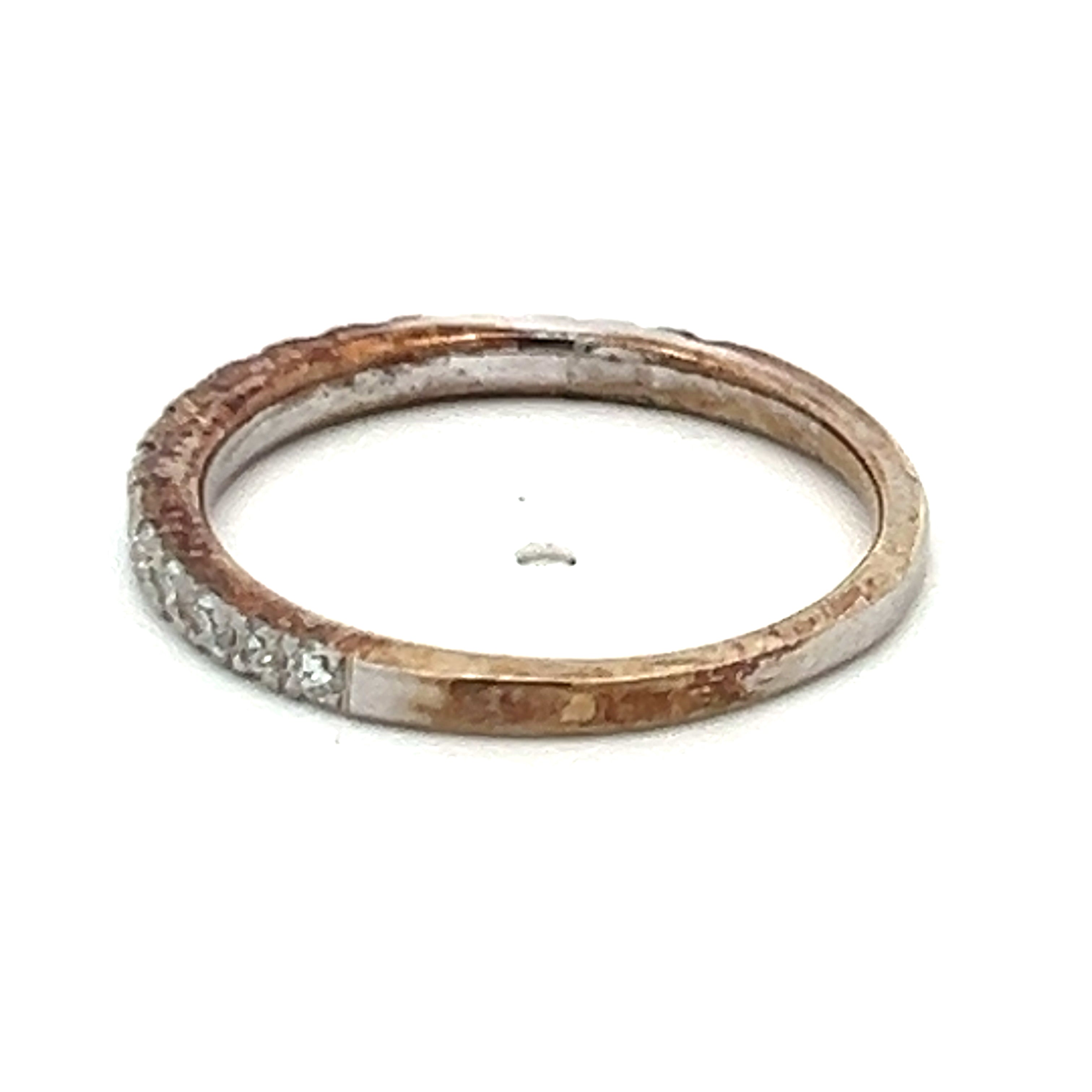 0.30 Carat Round Brilliant I SI1 Diamond 14 Karat White Gold Half-Eternity Ring