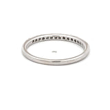 0.16 Carat Round Brilliant H SI1 Diamond 14 Karat White Gold Wedding Band Ring