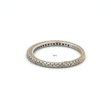 0.21 Carat Round Brilliant I SI1 Diamond 14 Karat White Gold Wedding Band Ring