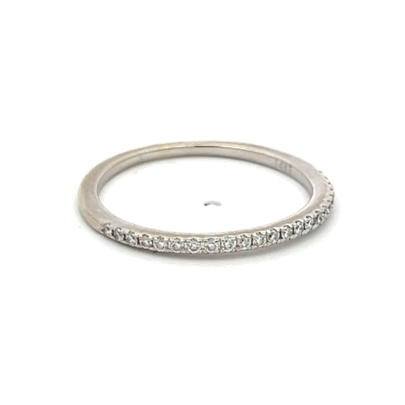 0.20 Carat Round Brilliant I SI1 Diamond 14 Karat White Gold Wedding Band Ring