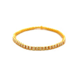 16.17 Carat Radiant Cut Fancy Yellow Diamond 18K Yellow Gold Tennis Bracelet