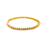 16.17 Carat Radiant Cut Fancy Yellow Diamond 18K Yellow Gold Tennis Bracelet