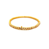 16.17 Carat Radiant Cut Fancy Yellow Diamond 18K Yellow Gold Tennis Bracelet