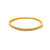 16.17 Carat Radiant Cut Fancy Yellow Diamond 18K Yellow Gold Tennis Bracelet