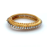 4.70 Carat Round Brilliant G SI1 Diamond 18 Karat Yellow Gold Link Bracelet