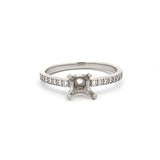 Tiffany & Co 0.16 Carat Round Brilliant F VS1 Diamond Platinum Semi Mount Ring