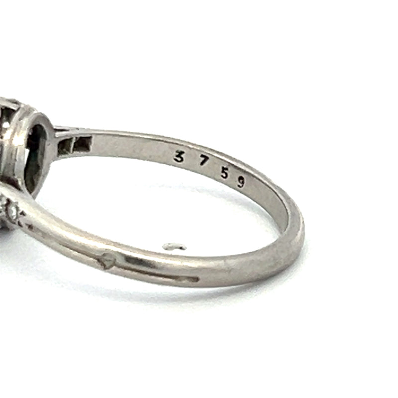 1.44 Carat Old European Cut I I2 Diamond 14 Karat White Gold Engagement Ring