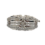 2.49 Carat Old European Cut I SI1 Diamond Platinum Pin Brooch